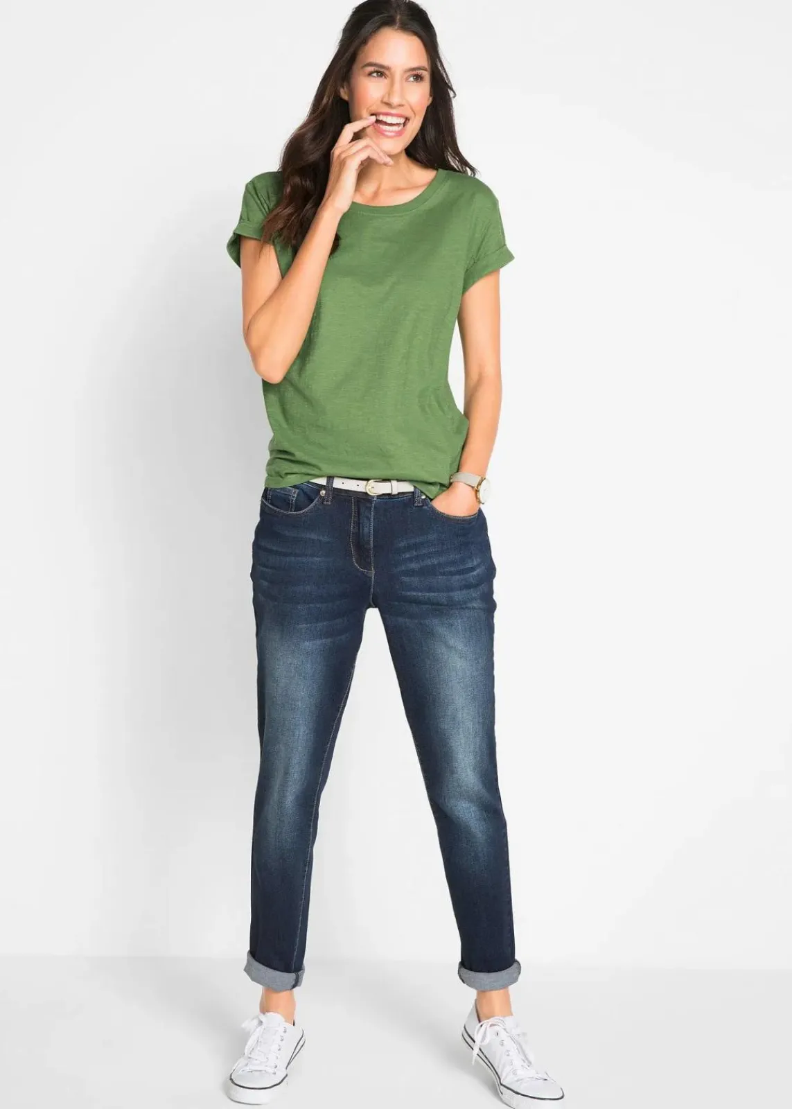 bonprix Basics|Shirts & Tops^Boxy-Shirt grün