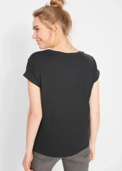 bonprix Bekleidung·Röcke|Nachhaltigere Materialien^Boxy-Shirt schwarz
