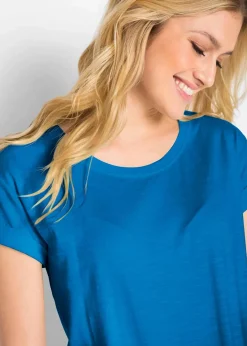 bonprix Basics|Shirts & Tops^Boxy-Shirt azurblau