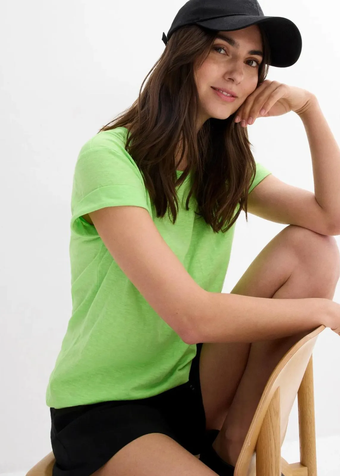 bonprix Basics|Shirts & Tops^Boxy-Shirt azurblau