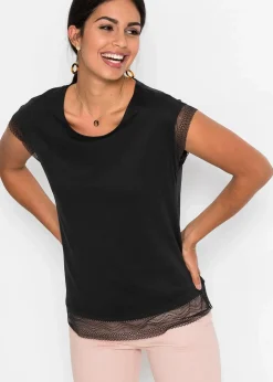 bonprix Shirts & Tops^Boxy-Shirt aus Baumwolle schwarz