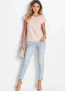 bonprix Shirts & Tops^Boxy-Shirt aus Baumwolle rosa