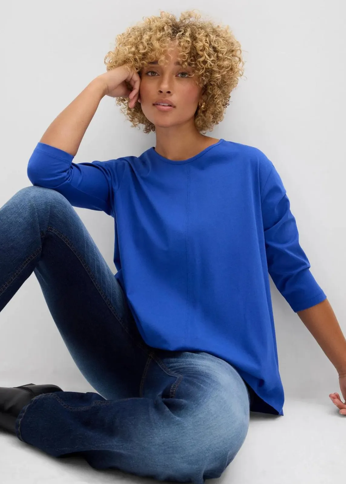 bonprix Shirts & Tops^Boxy-Shirt aus biologischer Baumwolle edelsteinblau