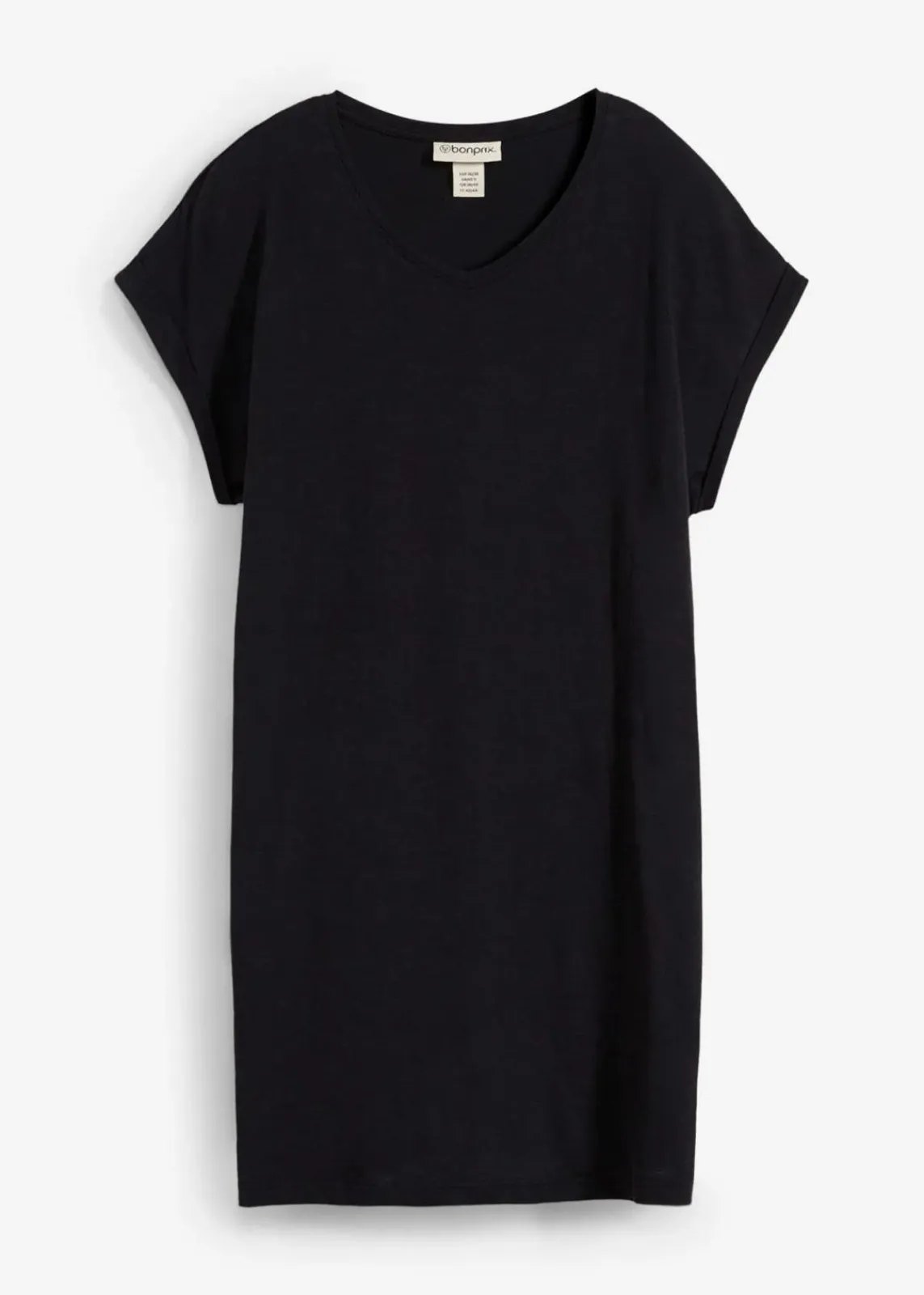 bonprix Basics|Shirts & Tops^Boxy-Shirt mit reiner Bio-Baumwolle schwarz