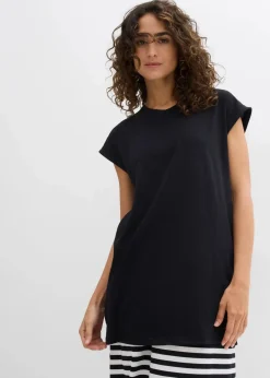 bonprix Basics|Shirts & Tops^Boxy-Shirt mit reiner Bio-Baumwolle schwarz