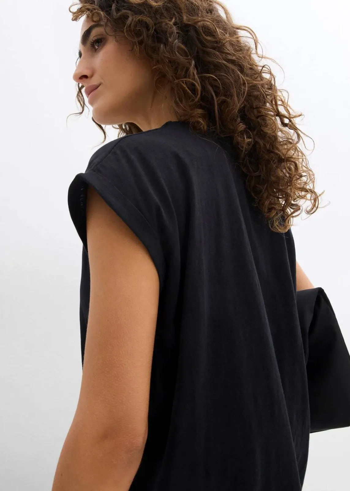 bonprix Basics|Shirts & Tops^Boxy-Shirt mit reiner Bio-Baumwolle schwarz