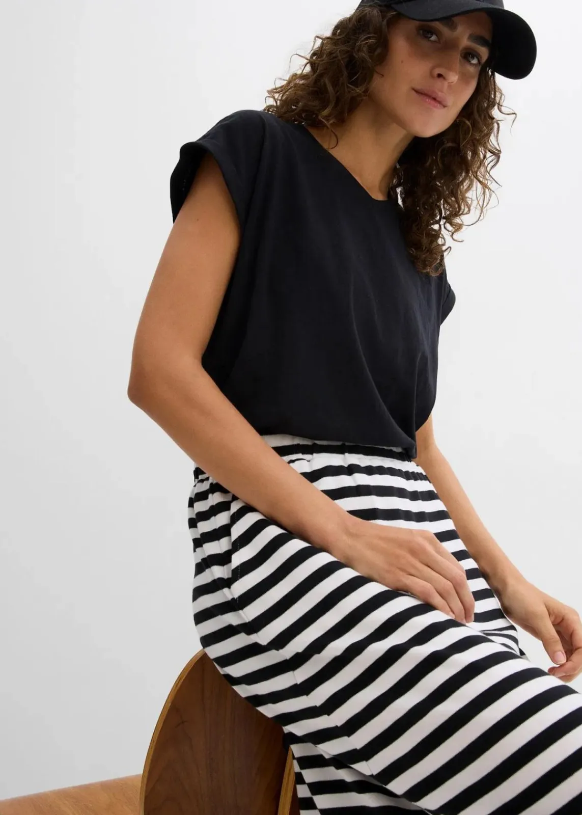 bonprix Basics|Shirts & Tops^Boxy-Shirt mit reiner Bio-Baumwolle schwarz