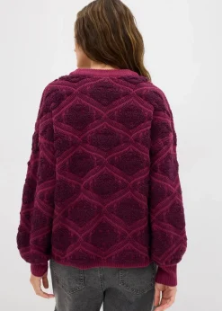 bonprix Bekleidung·Umstandsmode|Bekleidung·Jeans^Boxy-Strickpullover beere/holunderbeere