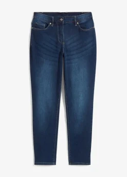 bonprix Jeans|Bekleidung·Shirts & Tops^Boyfriend Jeans Mid Waist, Stretch dunkelblau denim