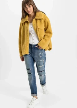 bonprix Bekleidung·Shirts & Tops|Jeans^Boyfriend Jeans Mid Waist dirty denim