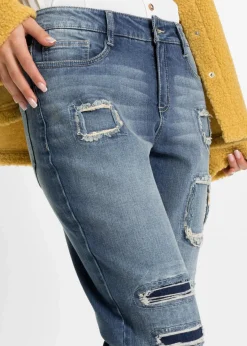 bonprix Bekleidung·Shirts & Tops|Jeans^Boyfriend Jeans Mid Waist dirty denim