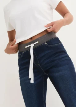 bonprix Bekleidung·Shirts & Tops|Jeans^Boyfriend Jeans Mid Waist, Bequembund nachtblau denim