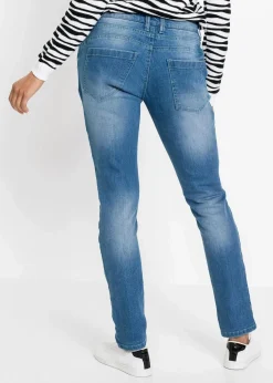 bonprix Bekleidung·Shirts & Tops|Nachhaltigere Materialien^Boyfriend Jeans Mid Waist blau denim