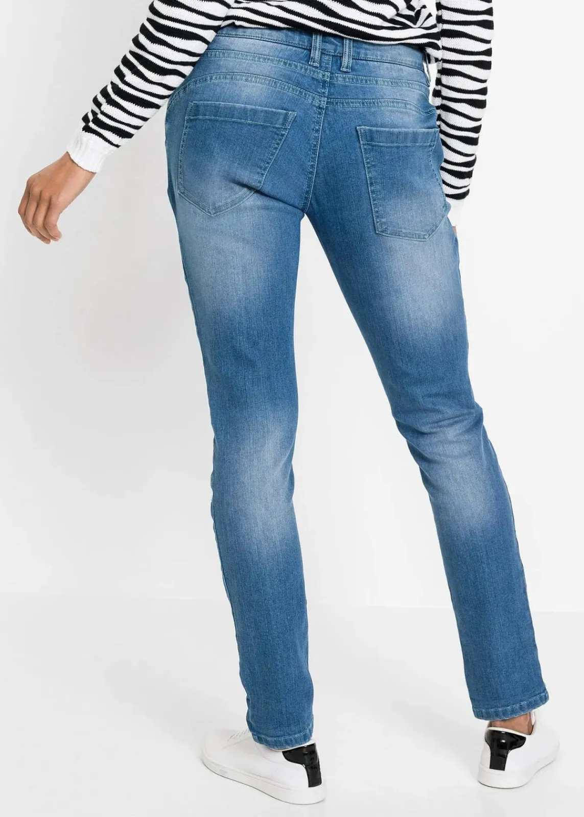 bonprix Bekleidung·Shirts & Tops|Nachhaltigere Materialien^Boyfriend Jeans Mid Waist blau denim
