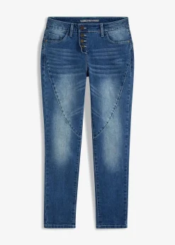 bonprix Bekleidung·Shirts & Tops|Jeans^Boyfriend-Jeans dunkelblau denim used