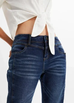 bonprix Jeans|Kurzgrößen^Boyfriend-Jeans dunkelblau denim