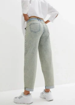 bonprix Jeans|Bekleidung·Shirts & Tops^Boyfriend-Jeans mit Vintagewaschung blau denim