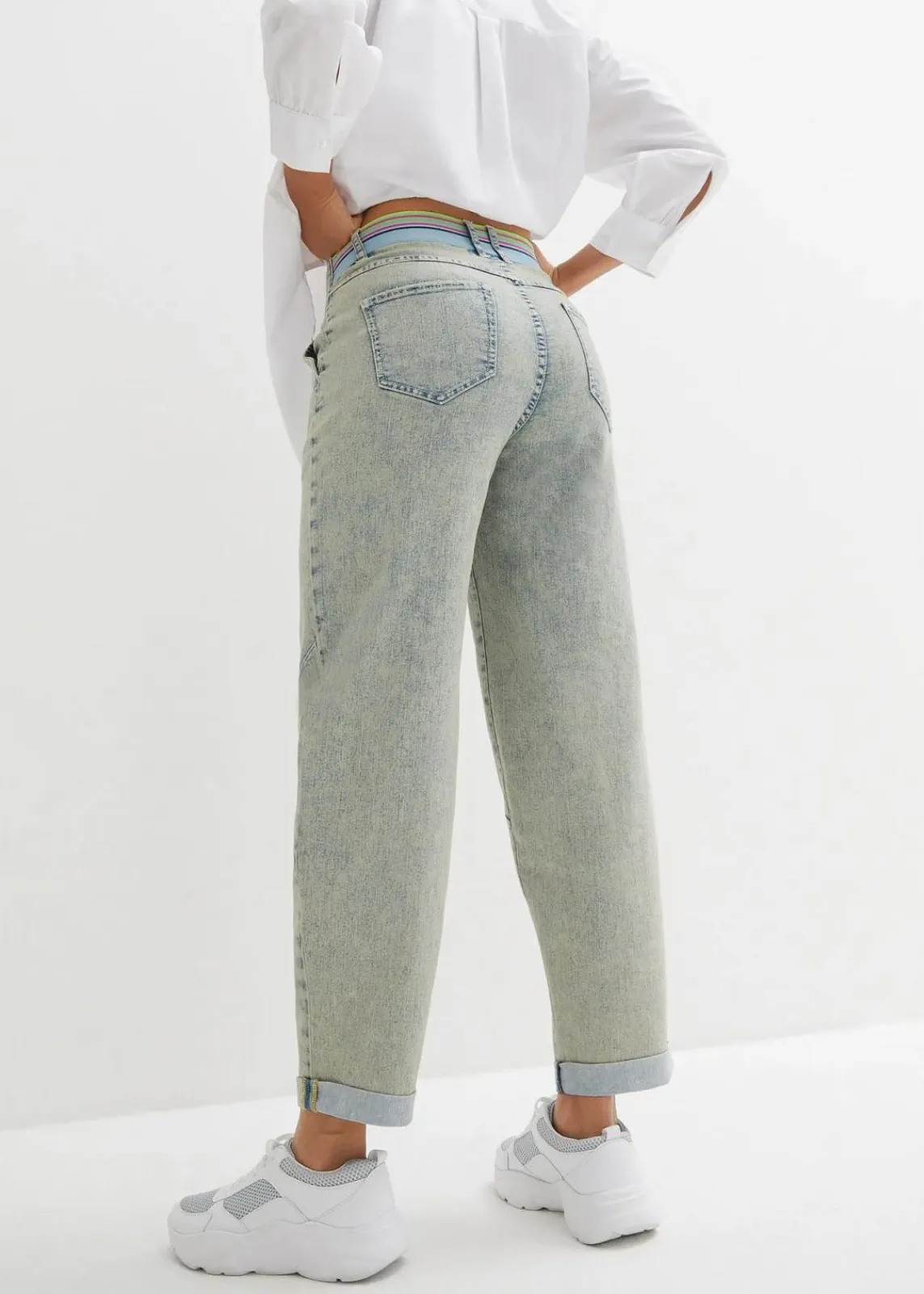 bonprix Jeans|Bekleidung·Shirts & Tops^Boyfriend-Jeans mit Vintagewaschung blau denim
