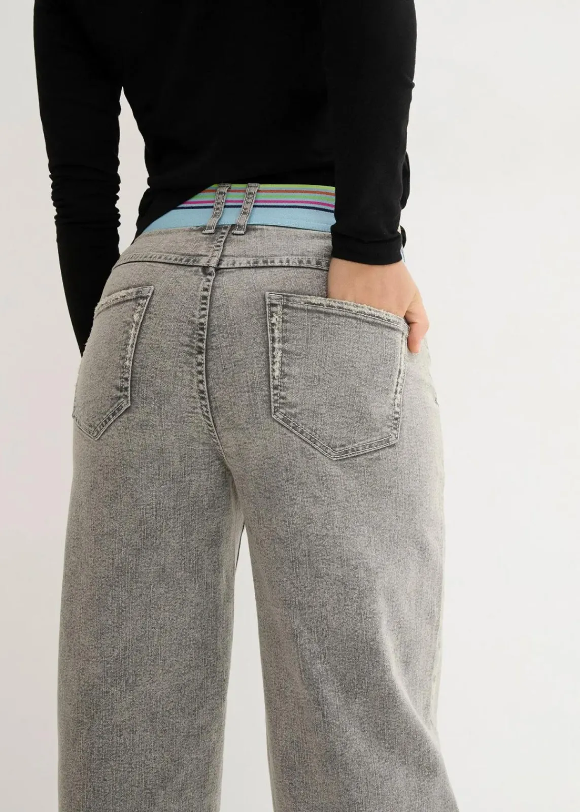 bonprix Bekleidung·Shirts & Tops|Jeans^Boyfriend-Jeans mit Vintagewaschung grau denim