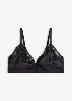 bonprix Bhs|Dessous^Bralette aus glänzendem Material schwarz