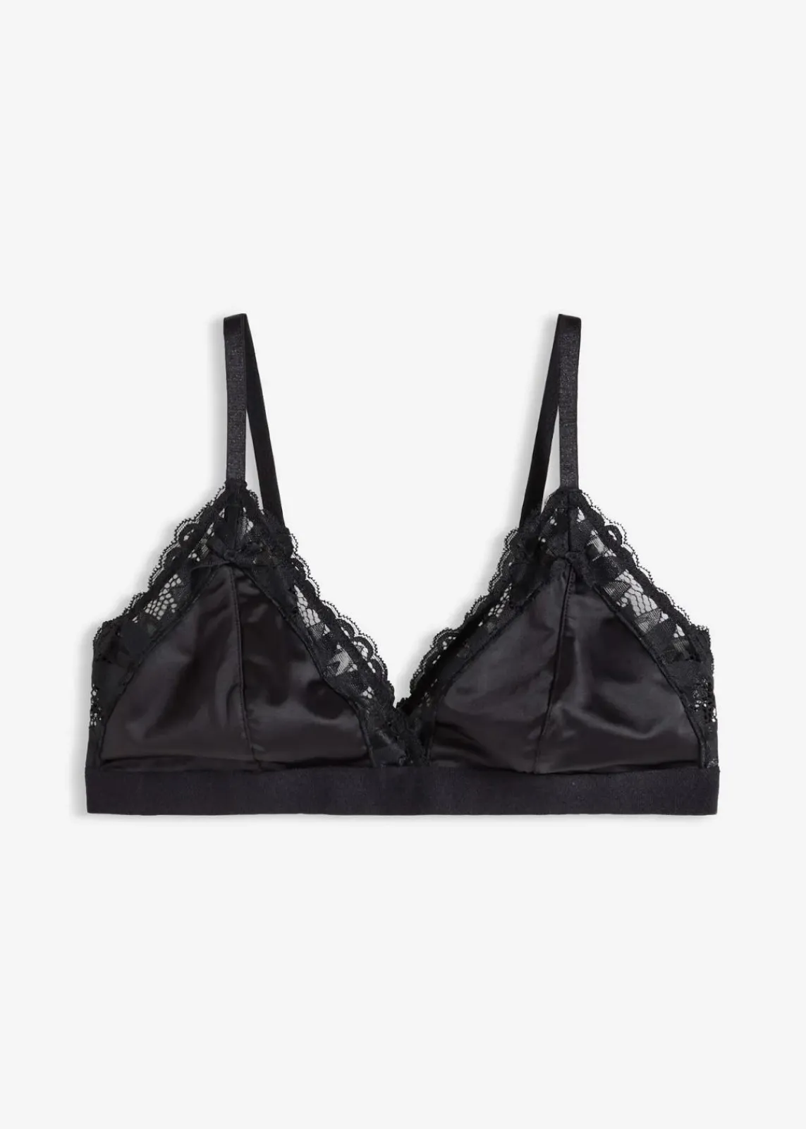 bonprix Bhs|Dessous^Bralette aus glänzendem Material schwarz