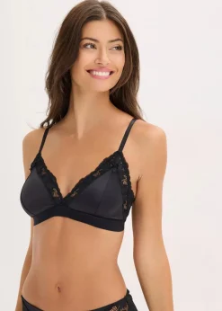 bonprix Bhs|Dessous^Bralette aus glänzendem Material schwarz
