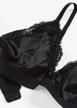 bonprix Bhs|Dessous^Bralette aus glänzendem Material schwarz