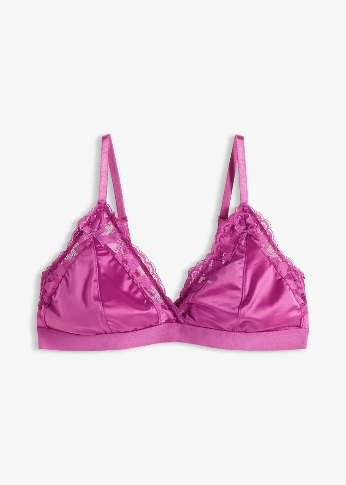 bonprix Dessous|Bhs^Bralette aus glänzendem Material dunkelfuchsia