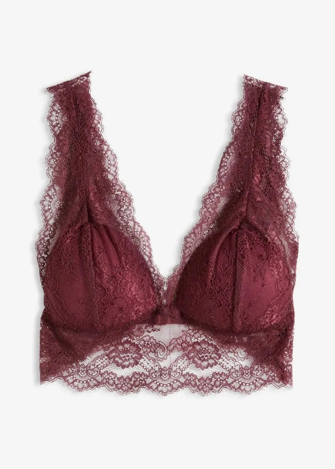bonprix Bhs|Dessous^Bralette aus zarter Spitze ahornrot