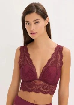 bonprix Bhs|Dessous^Bralette aus zarter Spitze ahornrot