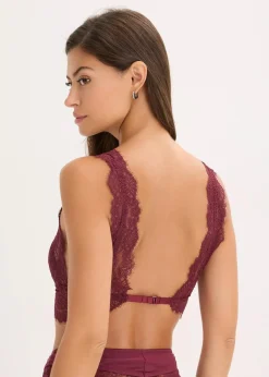 bonprix Bhs|Dessous^Bralette aus zarter Spitze ahornrot