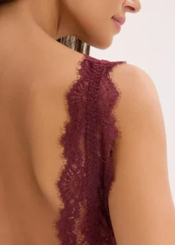 bonprix Bhs|Dessous^Bralette aus zarter Spitze ahornrot