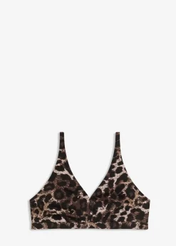 bonprix Wäsche·Baumwollunterwäsche|Baumwollunterwäsche^Bralette ohne Bügel mit Bio-Baumwolle leo bedruckt