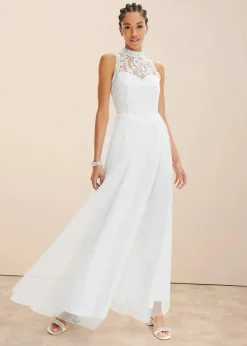 bonprix Bekleidung·Pullover & Strickjacken^Brautkleid aus Tüll und Spitze weiss