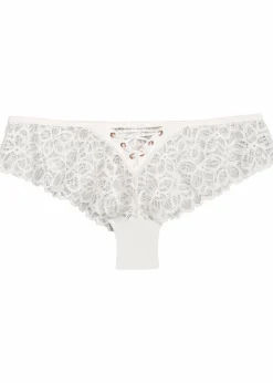 bonprix Wäsche·Dessous|Wäsche·Höschen^Brazilslip aus feiner Spitze weiß