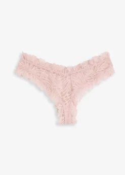 bonprix Wäsche·Dessous|Wäsche·Höschen^Brazilslip aus Spitze hellrosa