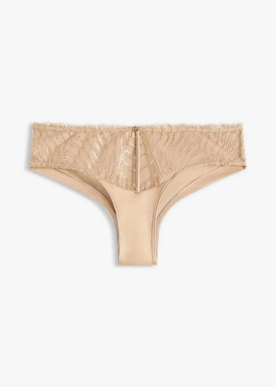 bonprix Wäsche·Dessous|Wäsche·Höschen^Brazilslip mit Stickerei saharabeige