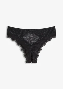 bonprix Wäsche·Erotikwäsche|Erotikwäsche^Brazilslip ouvert schwarz