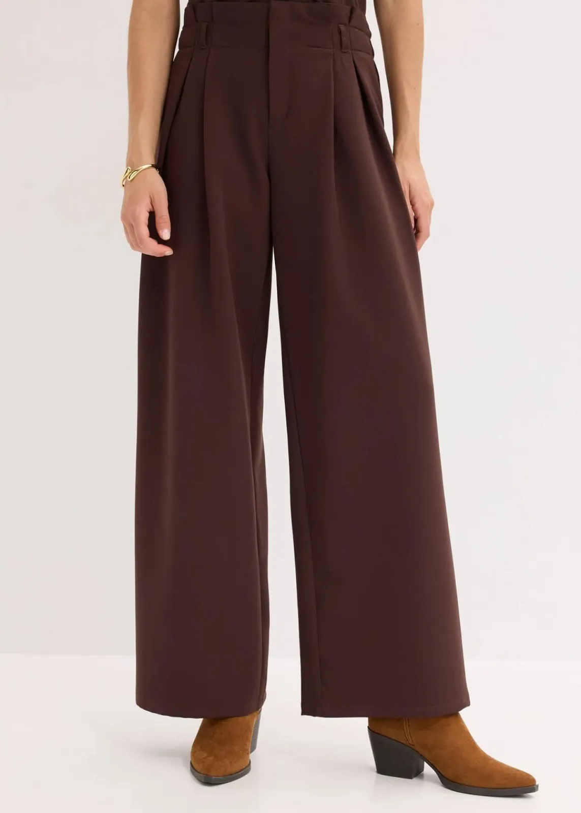 bonprix Hosen|Bekleidung·Kleider^Bundfaltenhose dunkelbraun