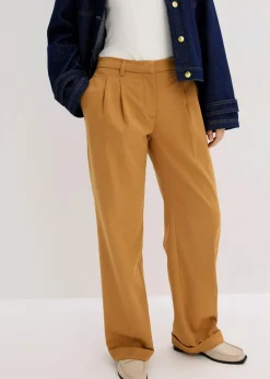 bonprix Bekleidung·Kleider|Hosen^Bundfaltenhose haselnuss