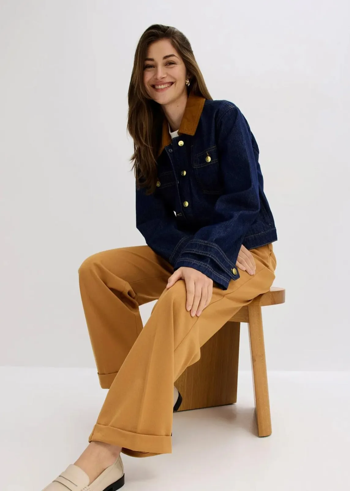 bonprix Bekleidung·Kleider|Hosen^Bundfaltenhose haselnuss