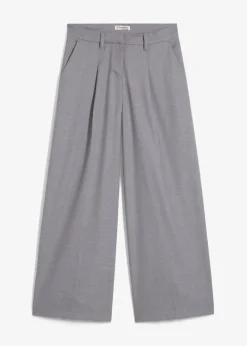 bonprix Hosen|Bekleidung·Kleider^Bundfaltenhose hellgrau meliert