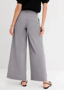 bonprix Hosen|Bekleidung·Kleider^Bundfaltenhose hellgrau meliert