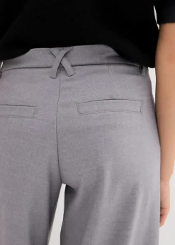 bonprix Hosen|Bekleidung·Kleider^Bundfaltenhose hellgrau meliert
