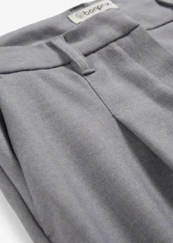 bonprix Hosen|Bekleidung·Kleider^Bundfaltenhose hellgrau meliert