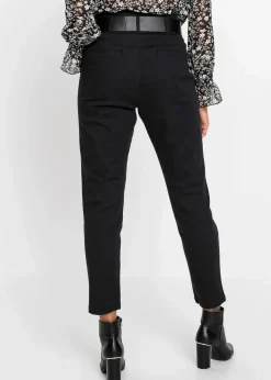 bonprix Hosen^Bundfaltenhose aus Baumwolle schwarz