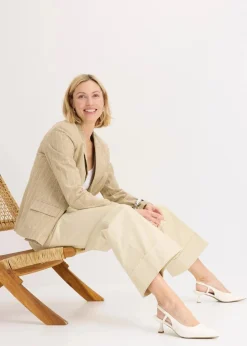 bonprix Bekleidung·Kleider|Hosen^Bundfaltenhose aus Baumwollstretch hellsand
