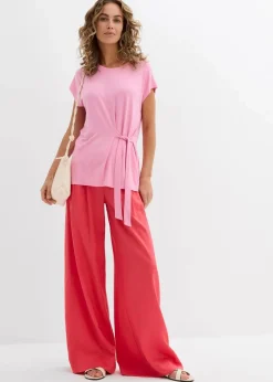 bonprix Bekleidung·Kleider|Hosen^Bundfaltenhose aus fließendem Lyocell paradiespink