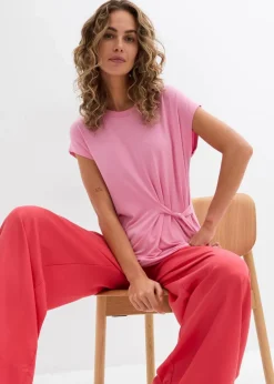 bonprix Bekleidung·Kleider|Hosen^Bundfaltenhose aus fließendem Lyocell paradiespink