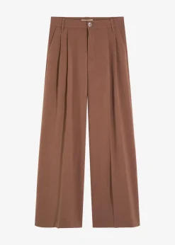 bonprix Bekleidung·Kleider|Hosen^Bundfaltenhose aus fließendem Viskose-Mix braun
